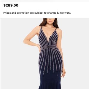 Navy blue sequin Xscape dress